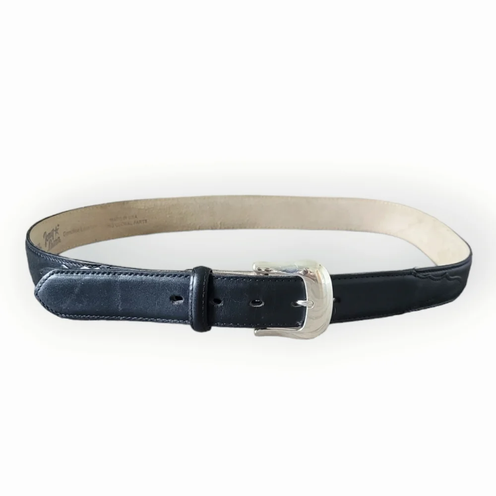 Tony‎ Lama Black Longhorn With Billets Western Leegin Mens Belts 0203L Size 40